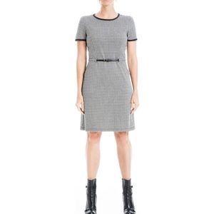 Barely Worn Houdstooth belted sheath dress